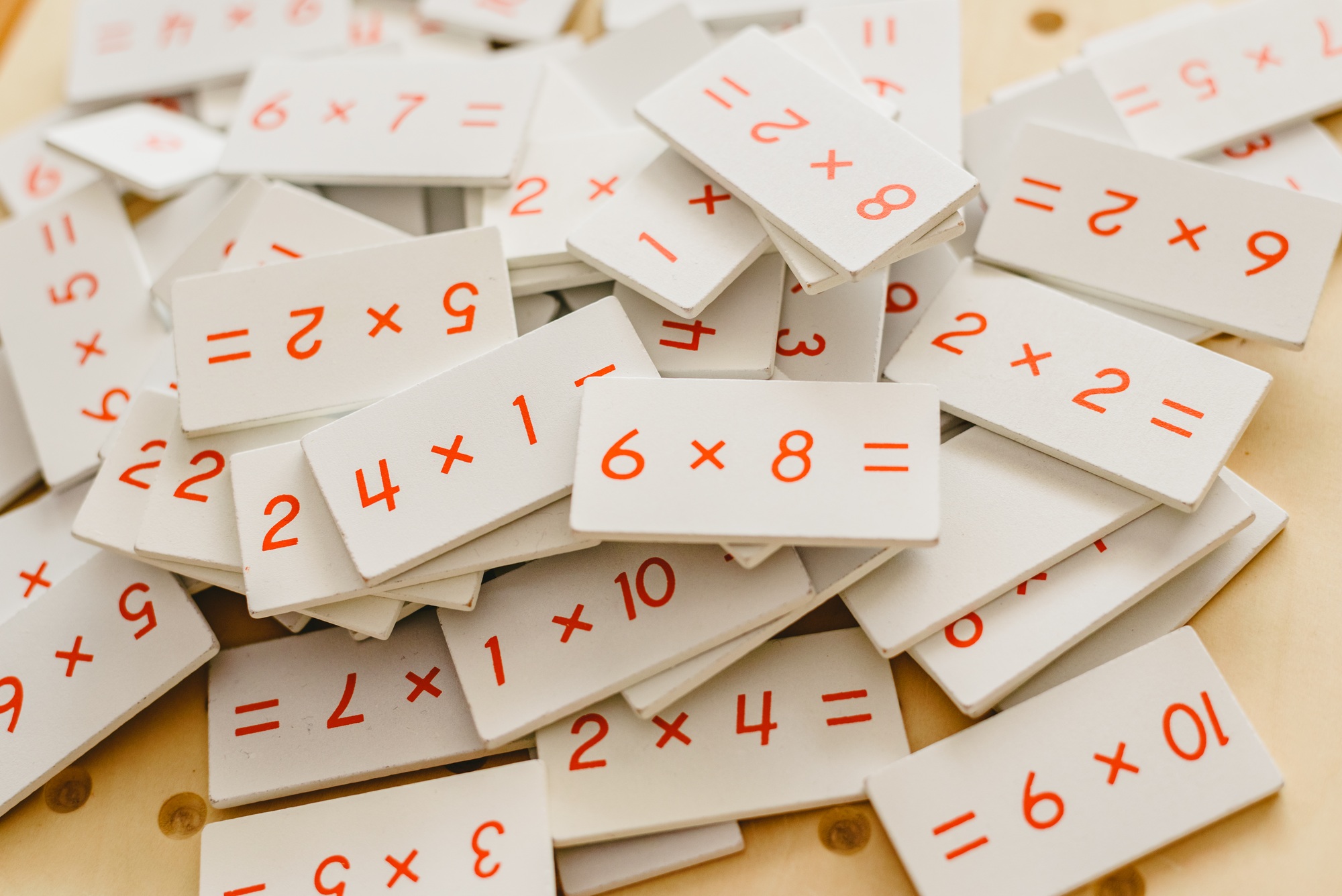 Montessori classroom material for learning children in the area of ​​mathematics